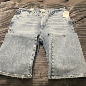 Good American Light Blue, High waisted, Flare & Wide Leg Jeans